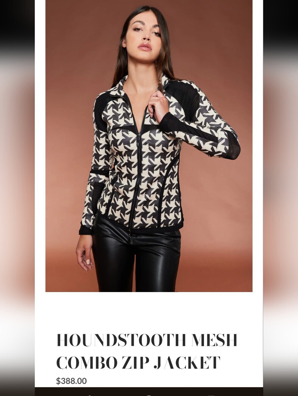 OO Lala Black & White Patterned Women's Jacket_L